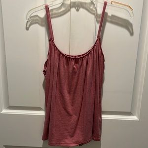 Garnet Hill tank top. Medium. Heathered dusty rose color. Excellent condition.